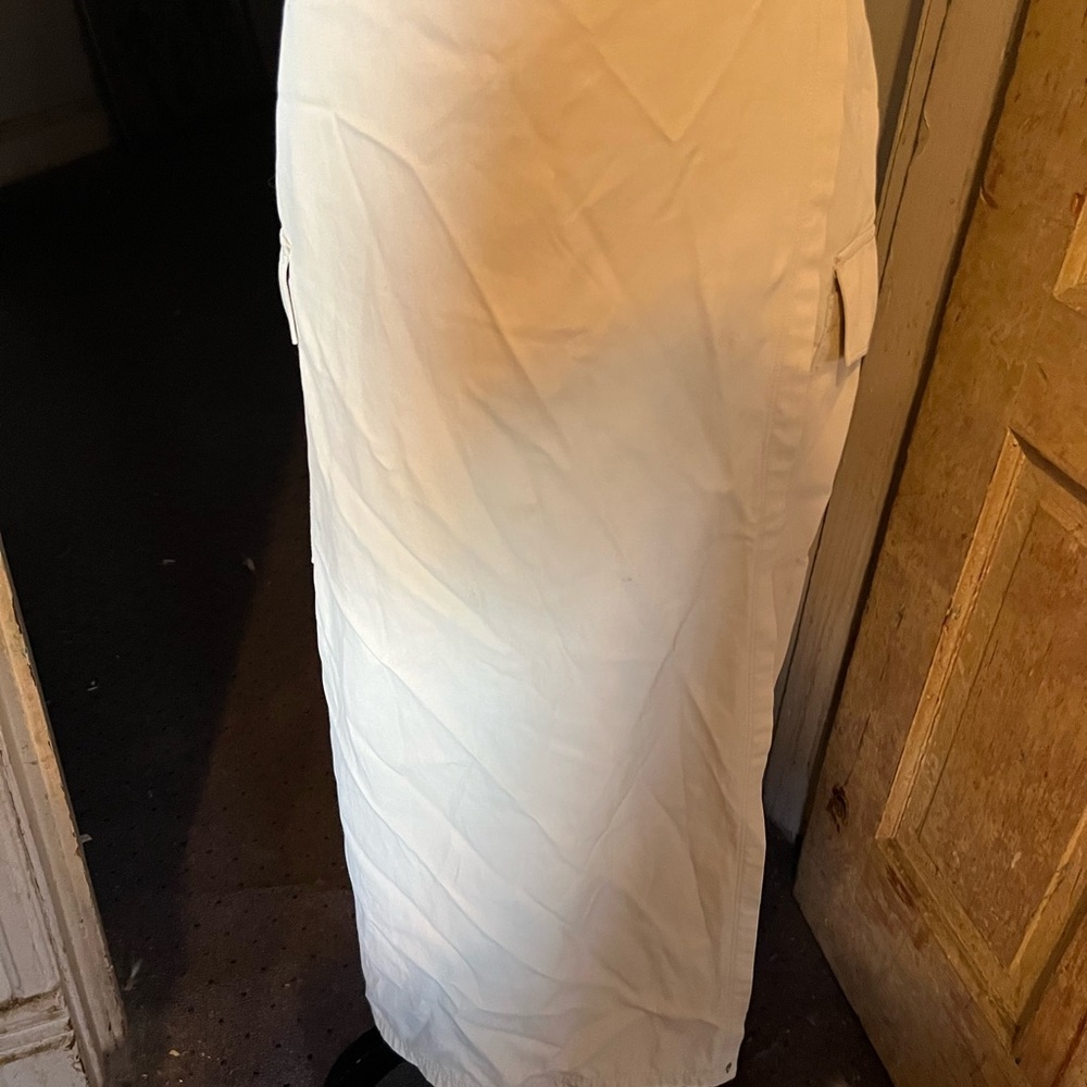 I Crew Long Tan Wrap Skirt